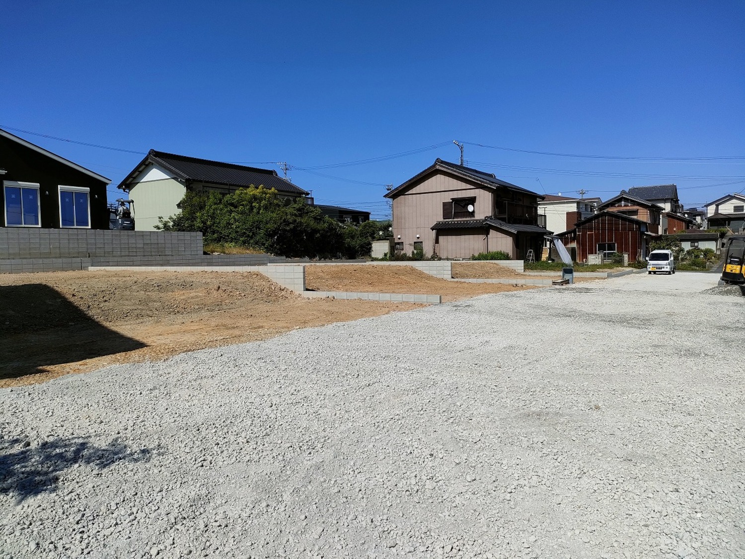 宅地分譲の造成工事が完了しました。