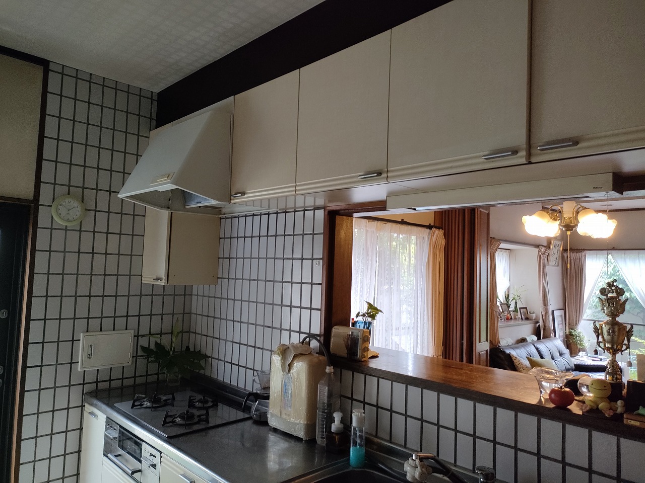 戸建てリフォーム　キッチン　カウンター　既設　大府市　カワイ建築工房