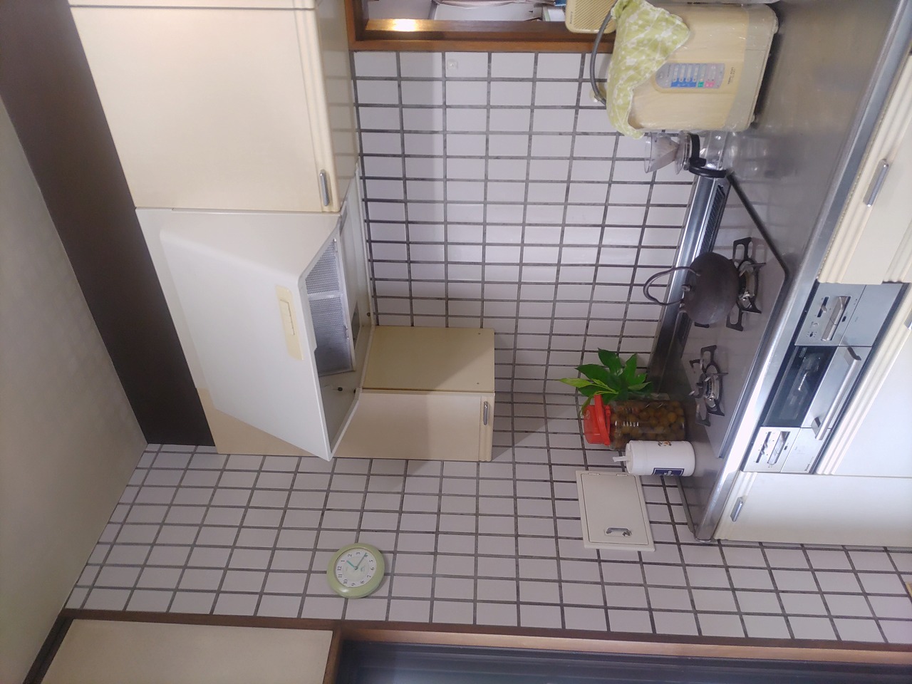 戸建てリフォーム　キッチン　コンロ廻り　既設　大府市　カワイ建築工房
