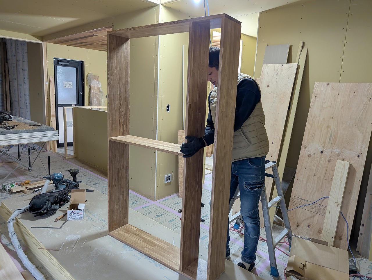 キッチン　カウンター　造作家具　新築注文住宅　知多市　カワイ建築工房