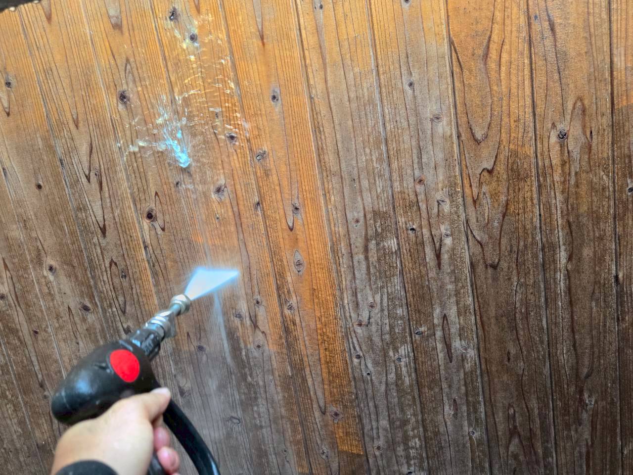 高圧洗浄　外壁塗装　知多市岡田　カワイ建築工房