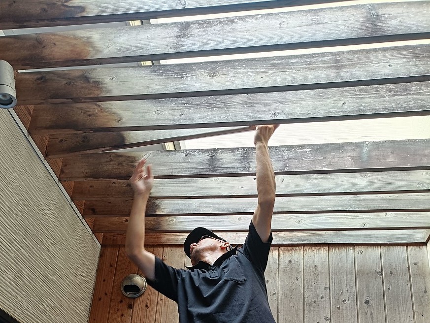 木格子　撤去　腐っている　外壁塗装　知多市岡田　カワイ建築工房