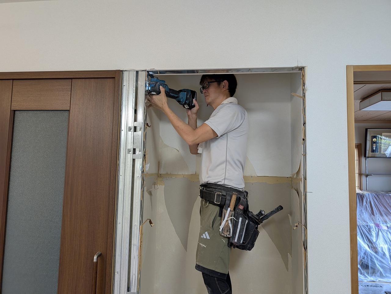 収納撤去　手洗い新設　リフォーム　知多市　カワイ建築工房