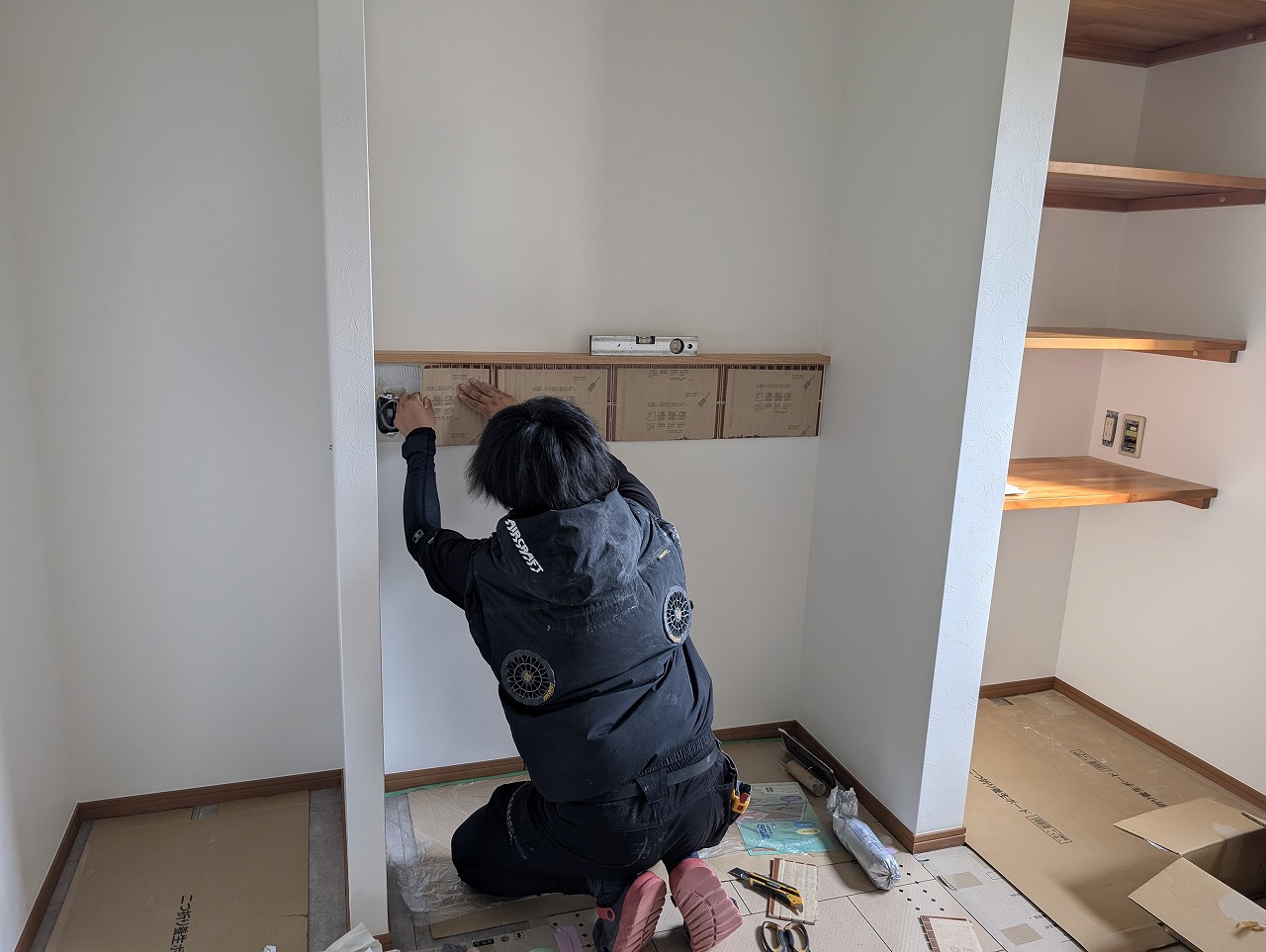 洗面台　名古屋モザイク　戸建て住宅リフォーム　知多市　カワイ建築工房