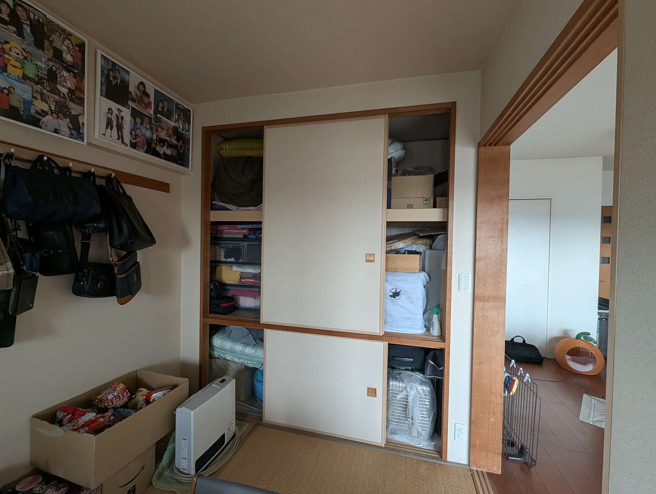 マンションリフォーム　和室からウォークインクローゼット　押入撤去　半田市　カワイ建築工房