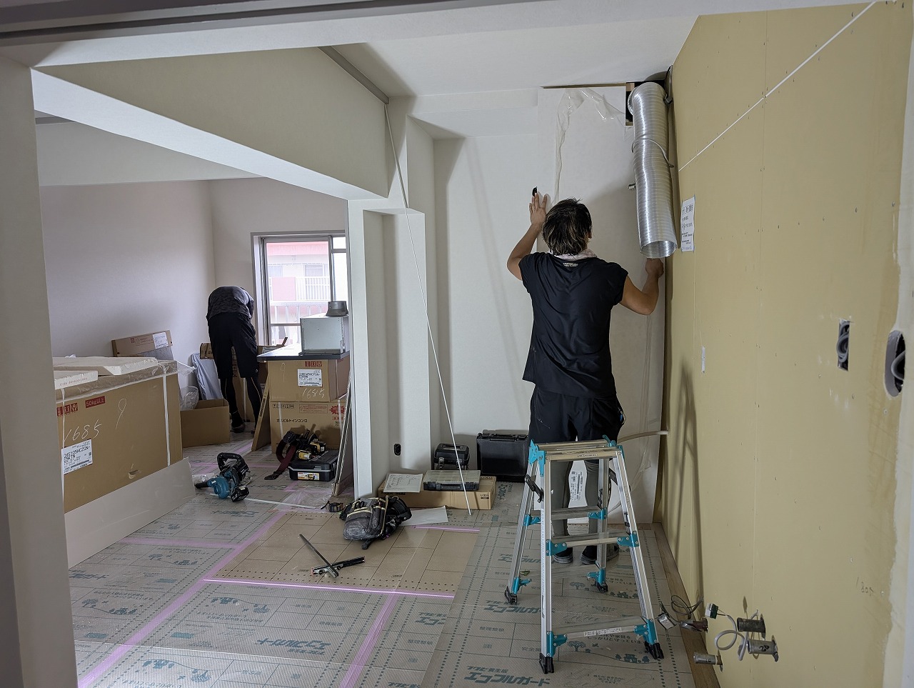 公団住宅　リノベーション　キッチン付替え　クリナップ　ステディア　名名古屋市　カワイ建築工房