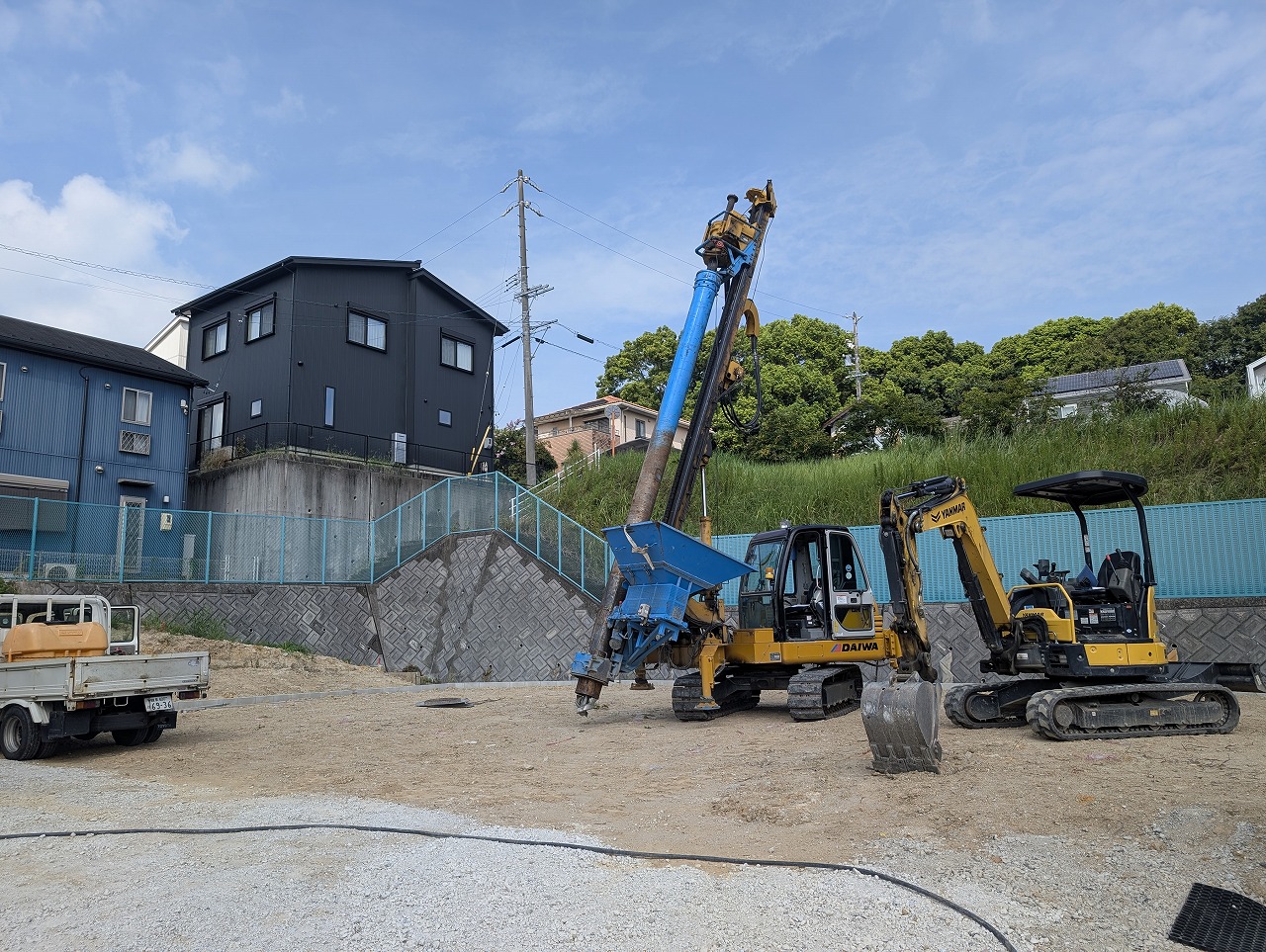 砕石パイル　地盤改良　知多市　新築　工務店