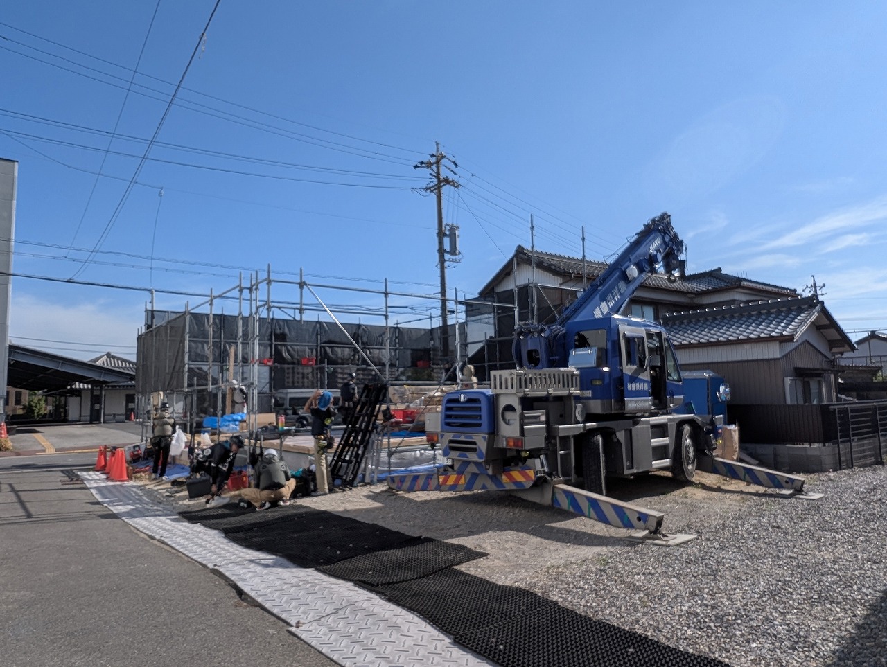 上棟スタート①　高浜市　注文住宅　新築工事　自然素材　デザイン住宅　一級建築士
