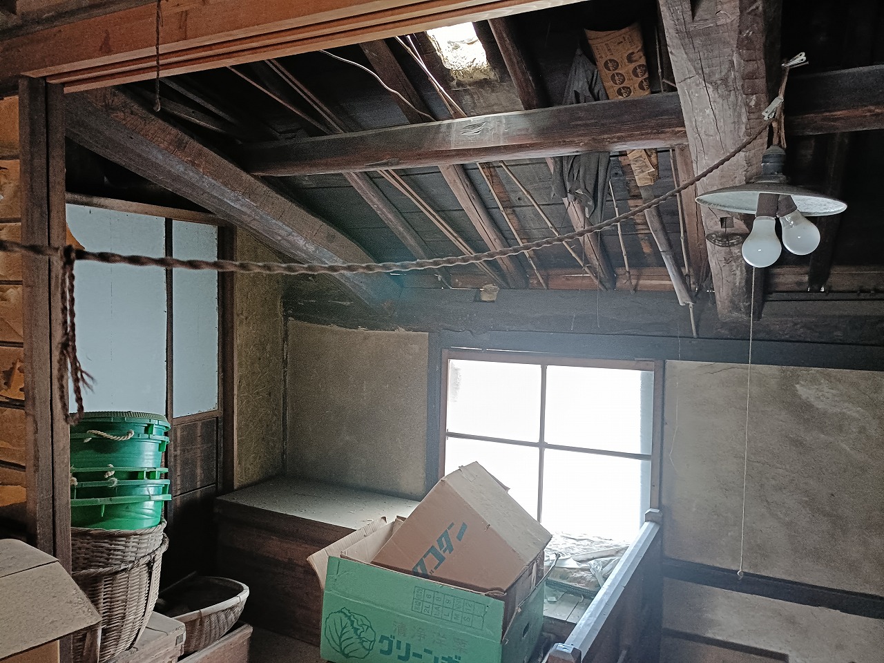 古民家　屋根裏　現地調査　知多市　カワイ建築工房