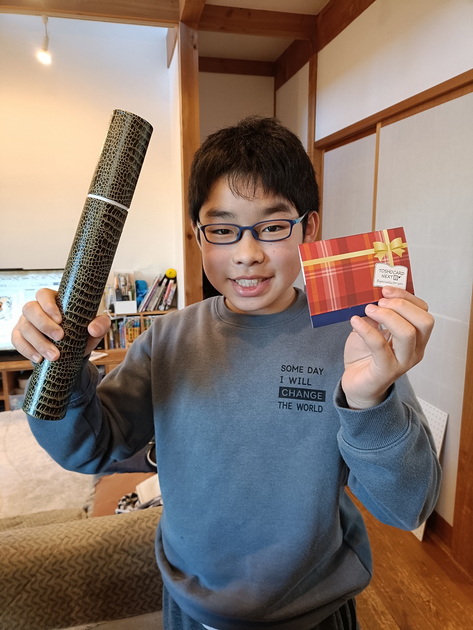 知多市防災標語コンクール2024　優良賞　長男　表彰式　カワイ建築工房
