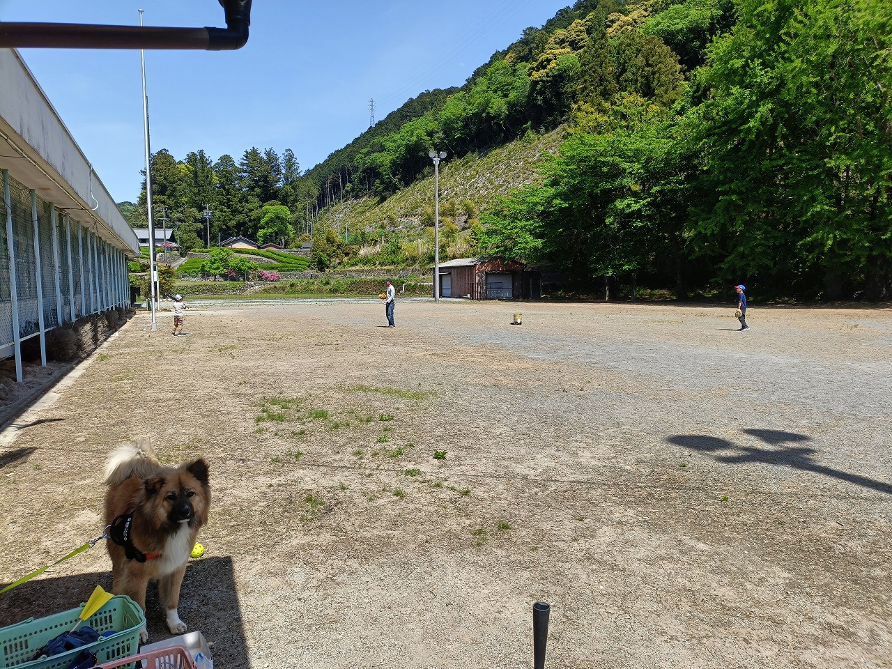 母校　小学校　廃校　グラウンド　野球練習　GW　三重県　カワイ建築工房
