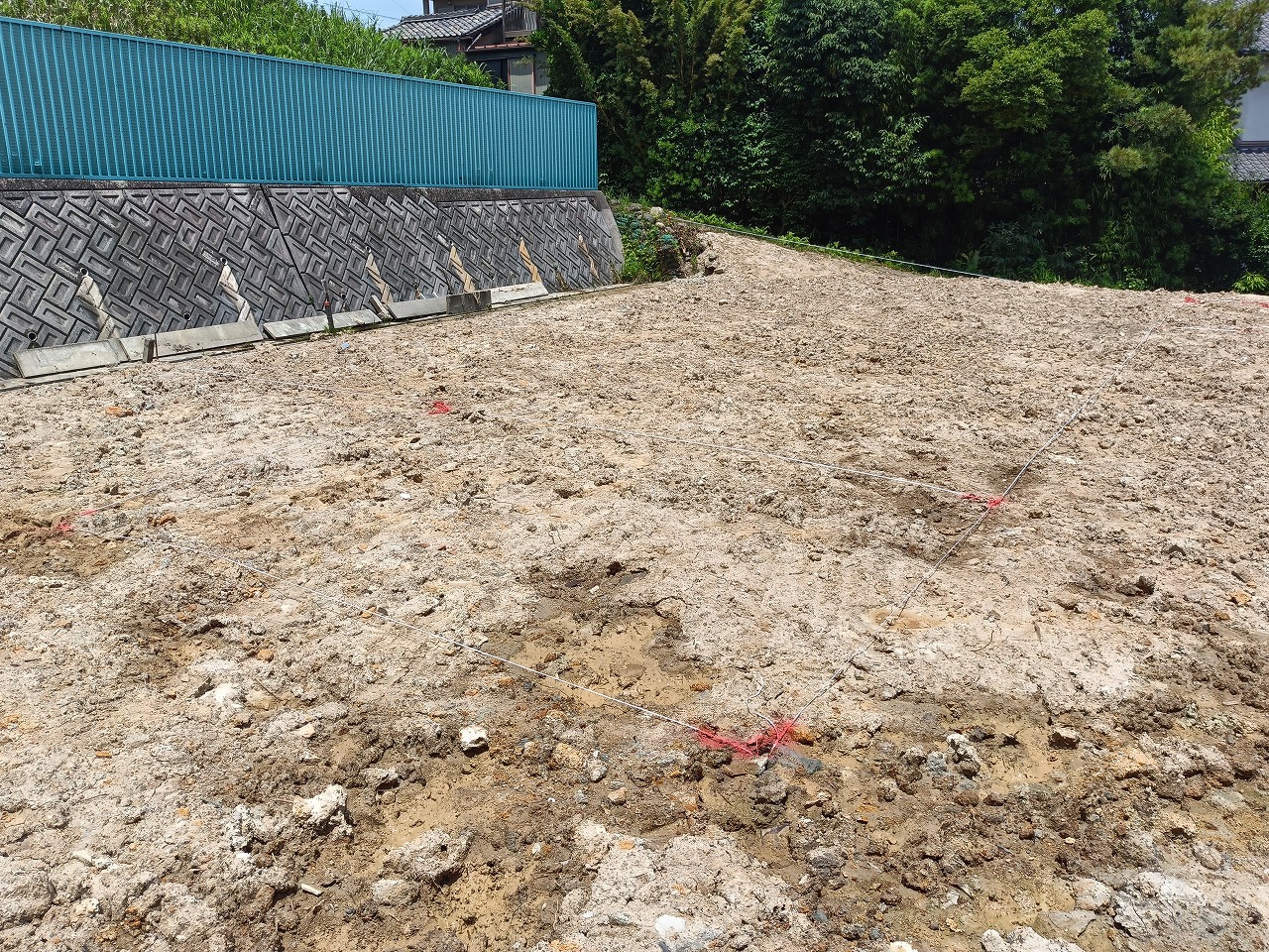 新築　木造住宅　確定測量　地縄張り　知多市　カワイ建築工房